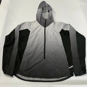 Mission Vapor Active Women’s Hoodie Sweatshirt  Windbreaker Black White Small